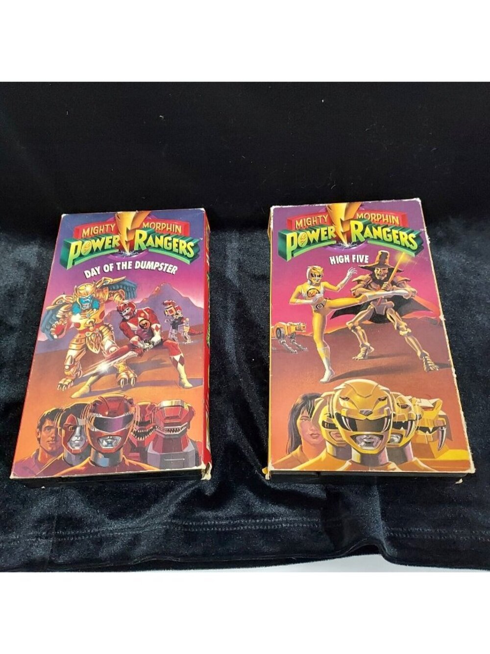 Power Rangers VHS Tapes Day of the Dumpster & High Five Vintage Lot of 2